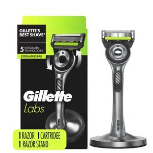 Gillette Labs with Exfoliating Bar Men's Razor - 1 Handle, 1 Blade Refill